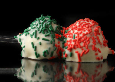 White Chocolate Red Green Sprinkles